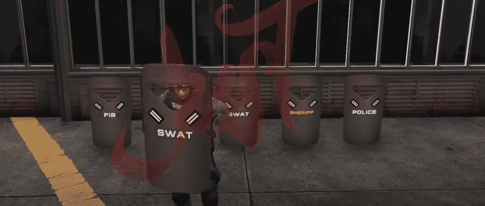 GTA V Ballistic Shield Custom Props (SWAT) FiveM prévia do recurso 3