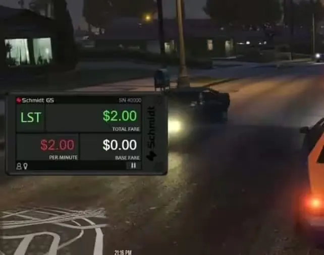 Taximeter NoPixel FiveM script preview