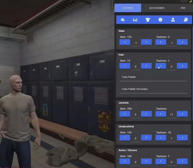 nopixel clothing menu