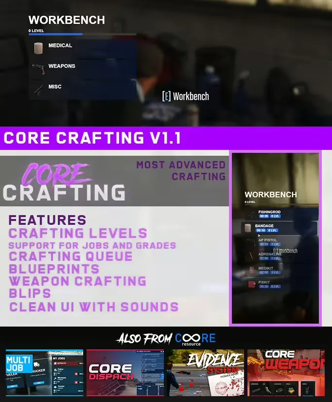 Core Crafting FiveM resource preview