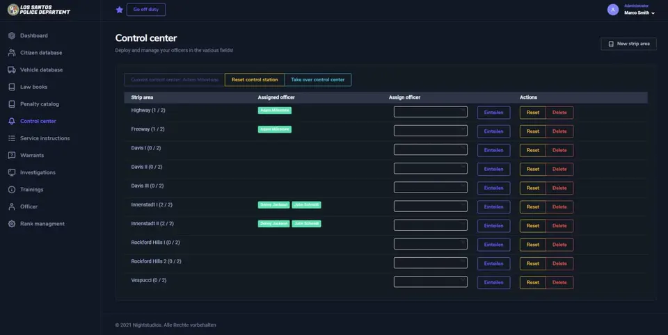Polizei-System CAD/MDT — FiveM-Schnittstellenvorschau 2