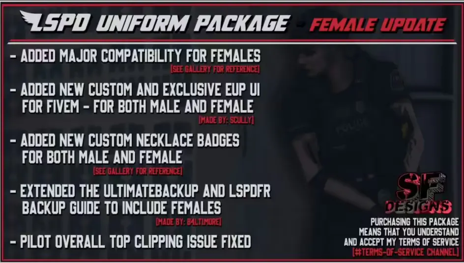 LSPD UP Major Male (+ Female Update) FiveM aperçu de la ressource 2