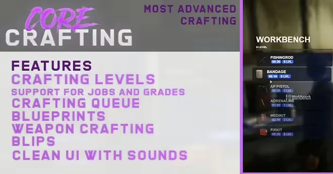 Core Crafting (QBUS) FiveM resource preview 3