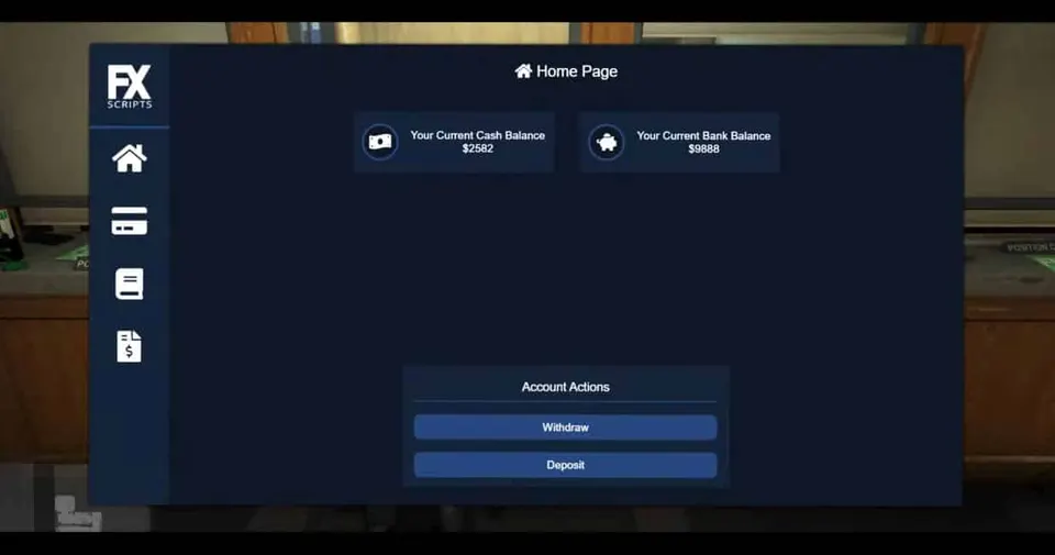 Prévia do recurso FX Banking FiveM 3