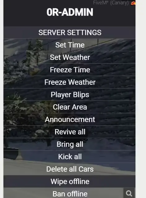 FiveM Admin Menu FiveM resource preview 2