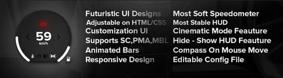 BLVCK HUD (Black Hud) V2 FiveM vista previa del recurso 3