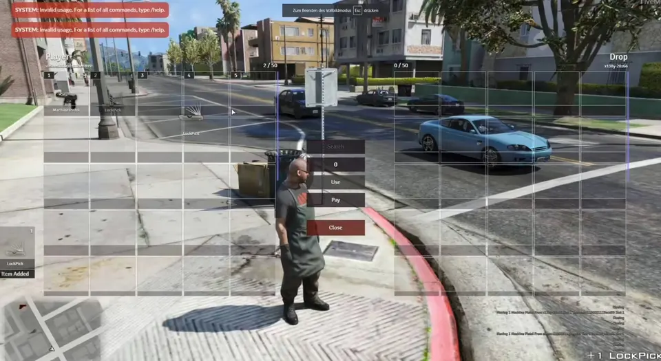 FiveM NoPixel Inventory V2.0 Full FiveM prévia do recurso 2