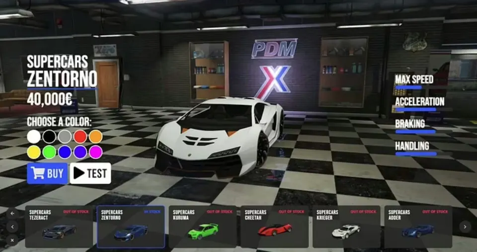 okok Vehicle Shop (QBCore / ESX) FiveM resource preview 2