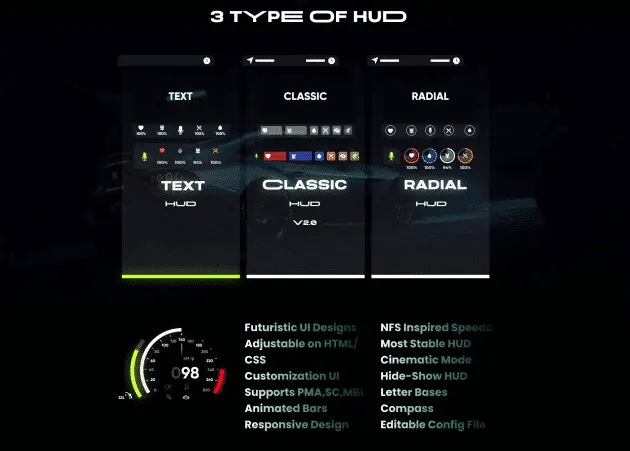 BLVCK HUD v2 NEON FiveM resource preview 2