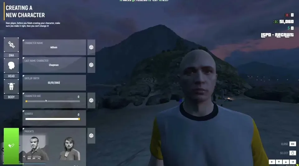 Vista previa del recurso de Advanced Character Creator System [Standalone] FiveM 4