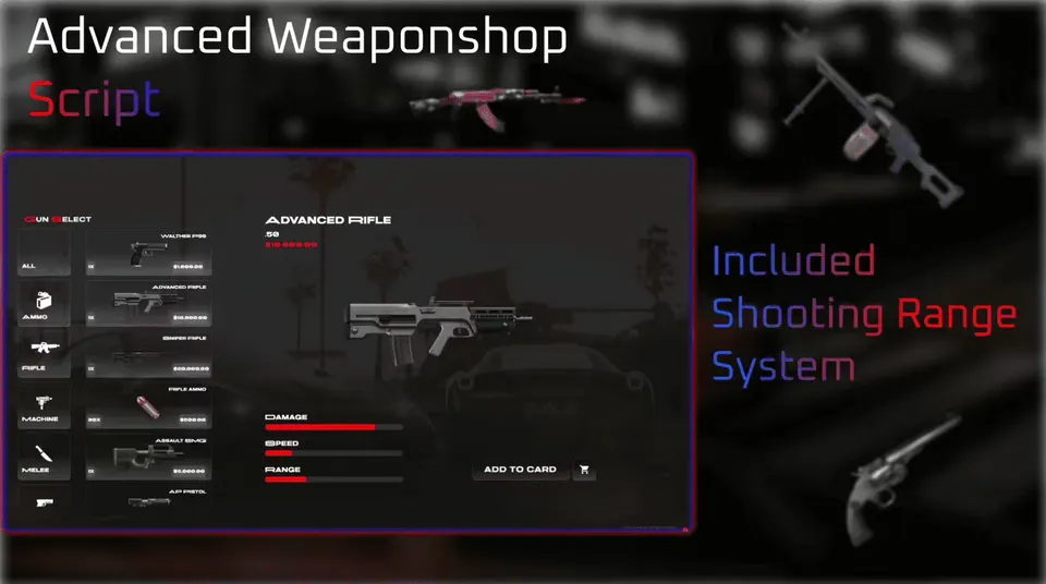 Expanded purchasable weapon shop system (Premium) FiveM resource preview