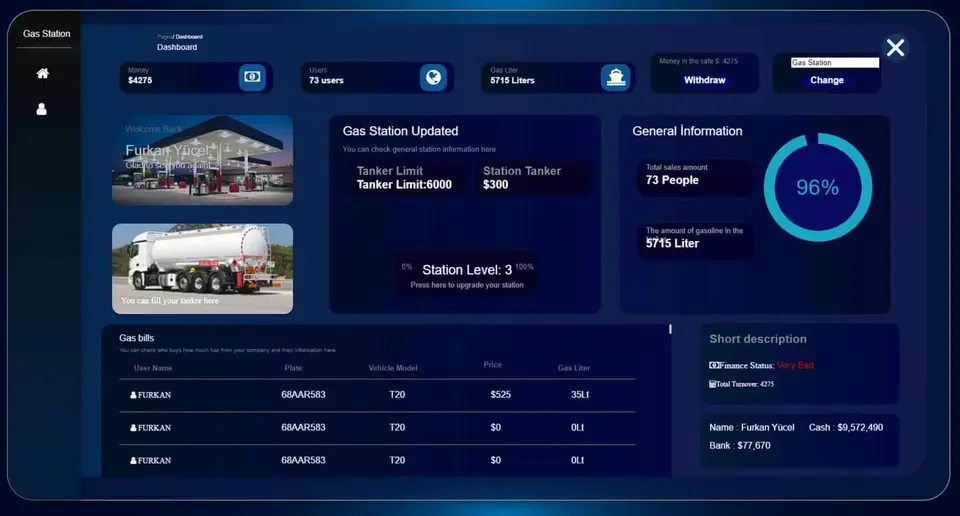 Gas Station Simulator System FiveM Ressourcenvorschau