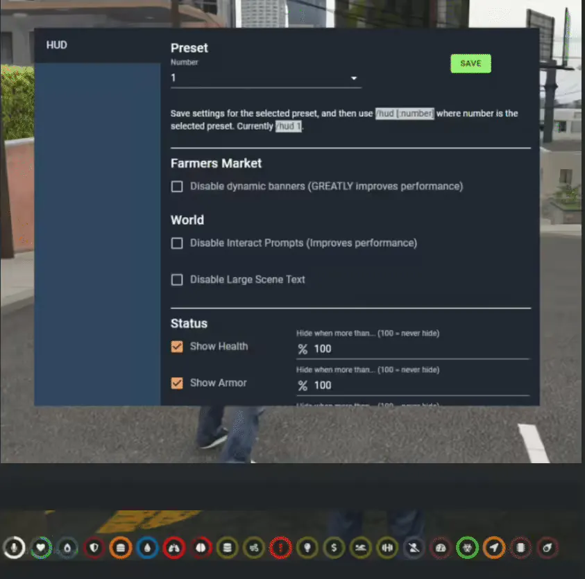 ESX APIX HUD FiveM resource preview