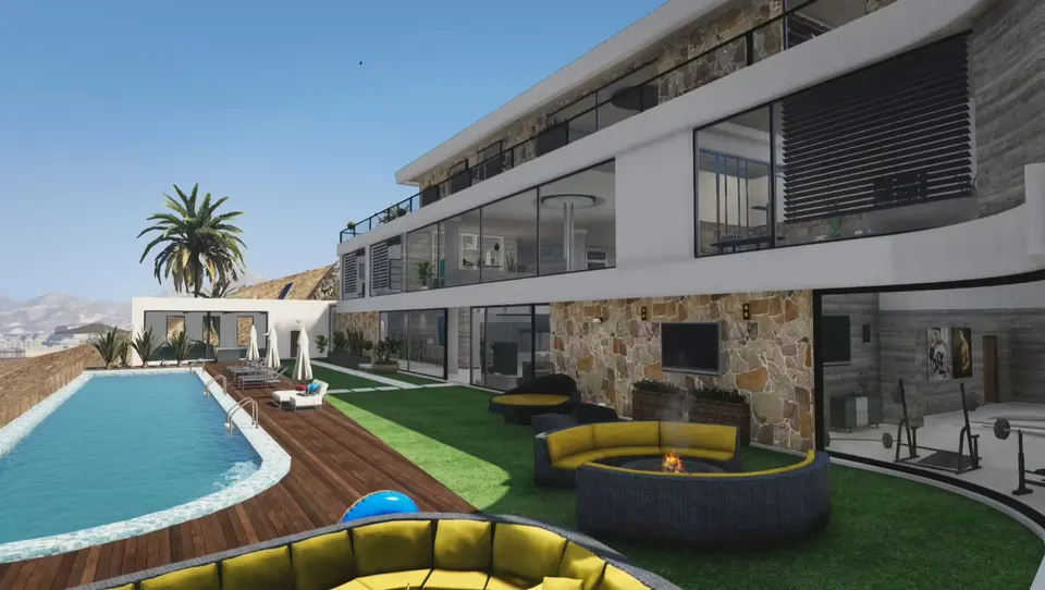 Prévia do recurso Desert Mansion FiveM 2