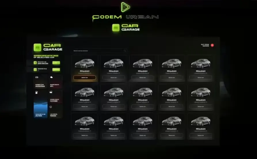 CodeM Garage FiveM script preview