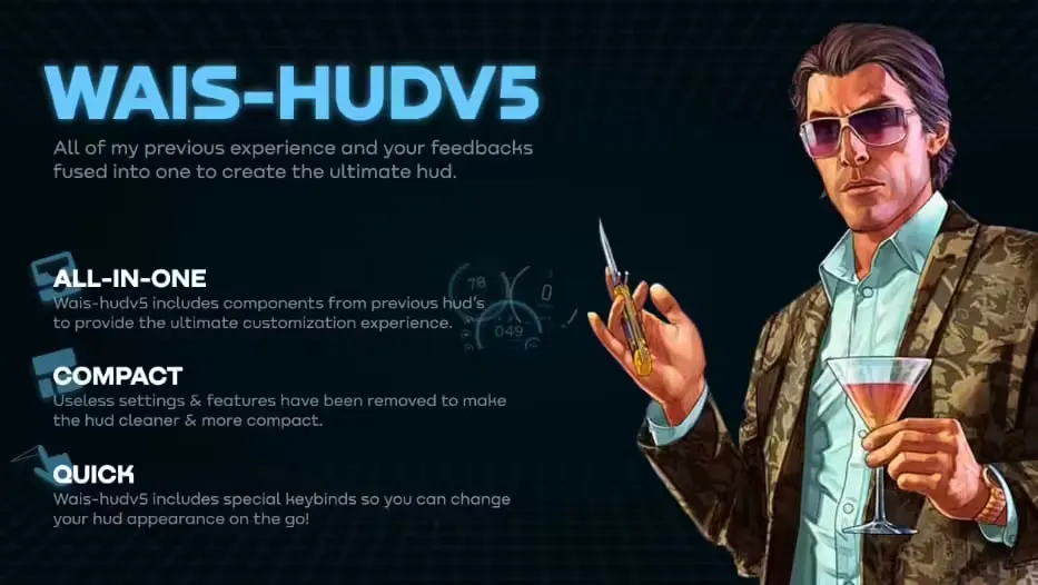 Wais HUD V5 (ESX/QB) FiveM resource preview 2