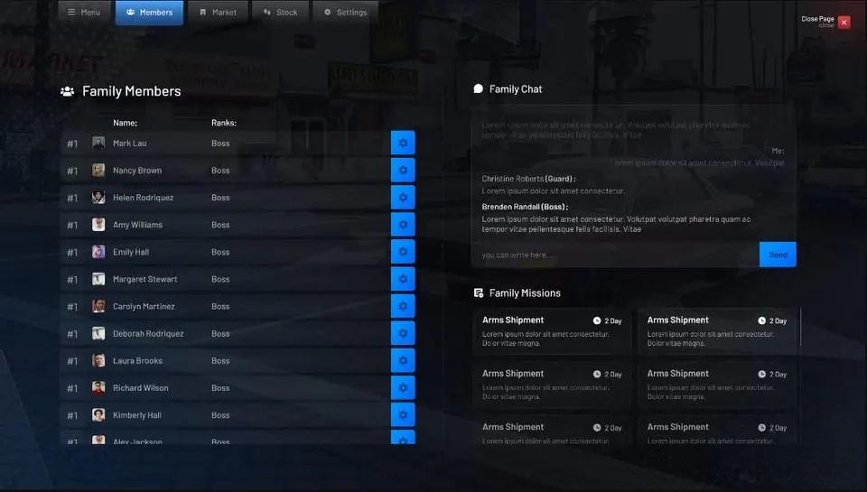 Family / Gang System (ESX) FiveM resource preview 2