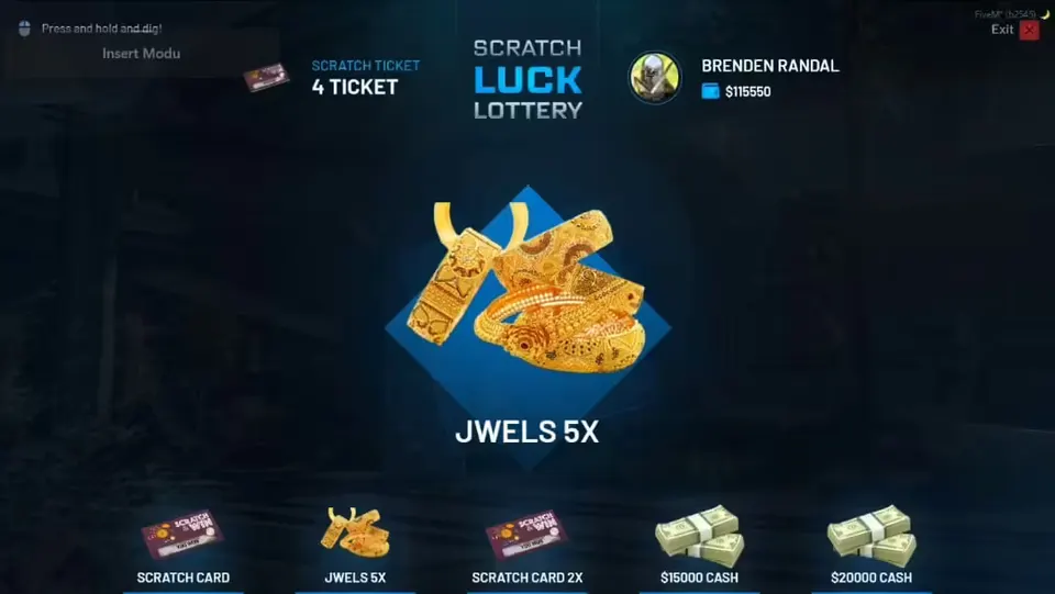 Scratch Lottery FiveM Ressourcen Vorschau 2