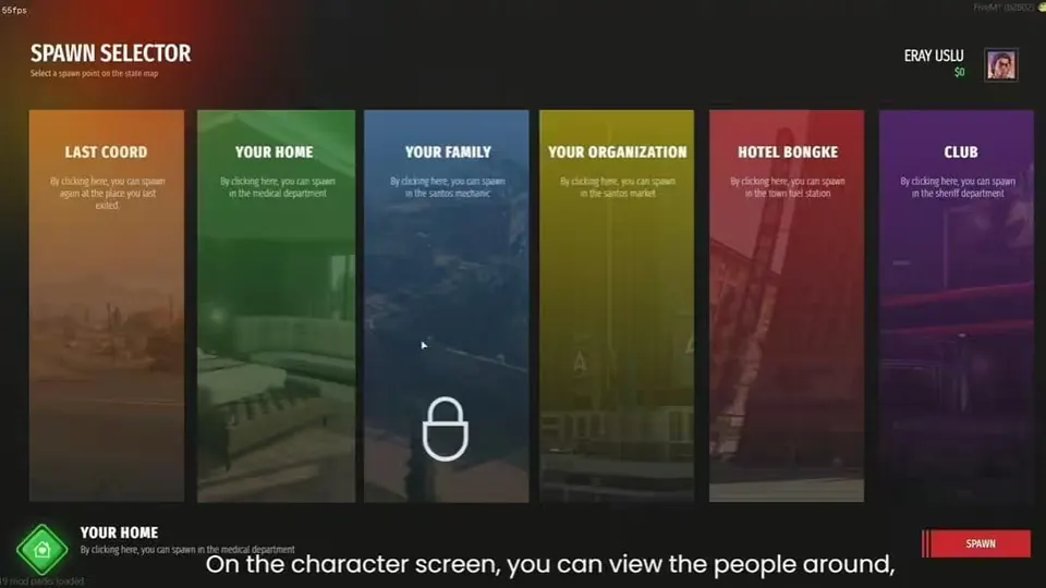 Frkn Spawn Selector v2 FiveM resource preview