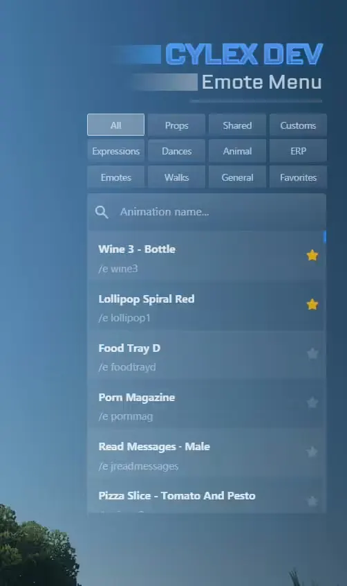 Menu d'animation (Emotes personnalisés, Danses) FiveM aperçu de la ressource 2