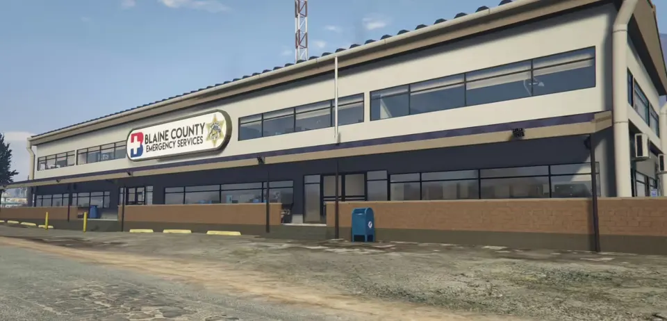 Sandy Shores EMS + Police Station FiveM resource preview