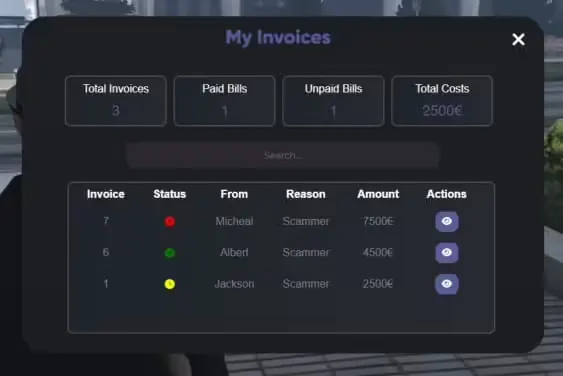 Lyra Billing FiveM resource preview 2