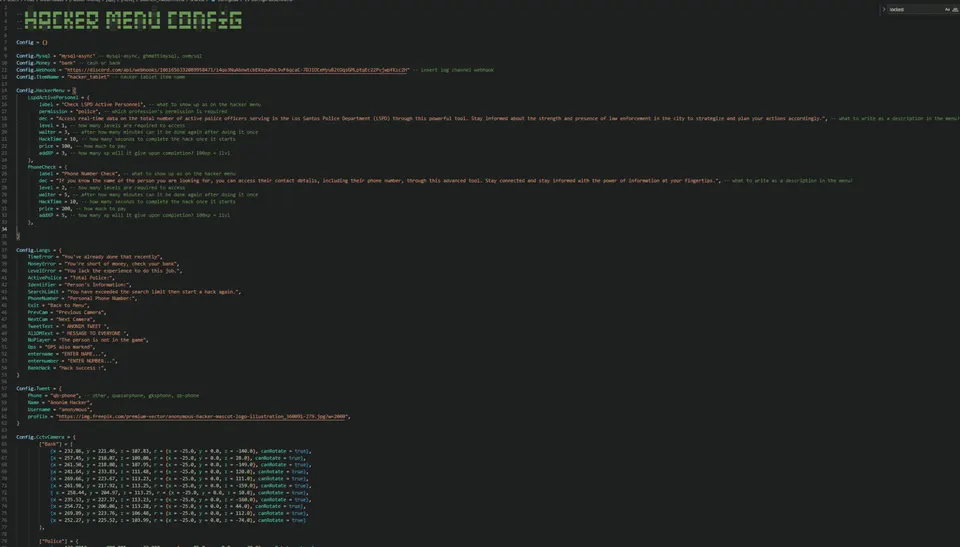 Realistic Hacker Menu FiveM Ressourcen Vorschau 2
