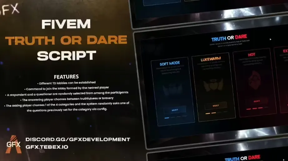 Truth or Dare Script FiveM resource preview