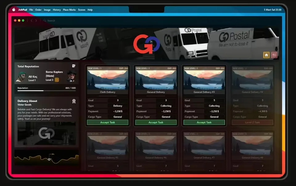 0R-MULTIPLAYER DELIVERY (NUEVO UI) vista previa del recurso FiveM 2