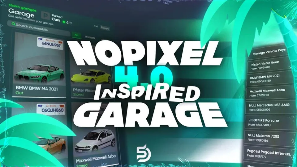 NoPixel 4.0 Garage System FiveM aperçu de la ressource 5