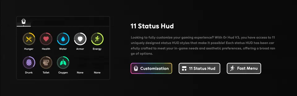 0R HUD V3 FiveM resource preview 3