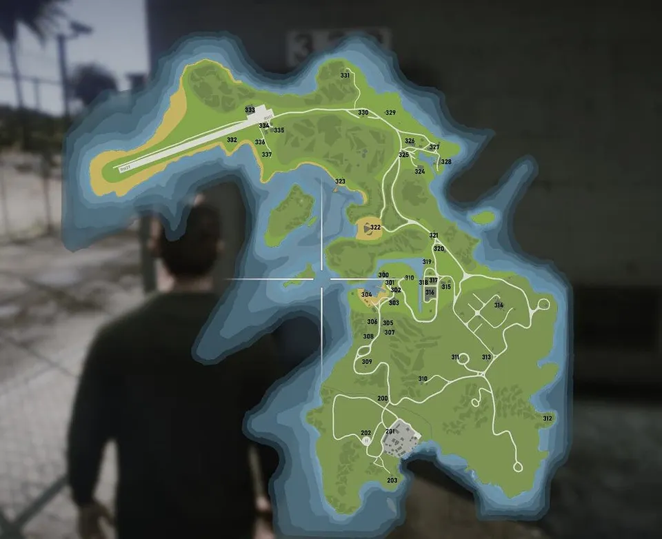 Mapa postal de Cayo Perico