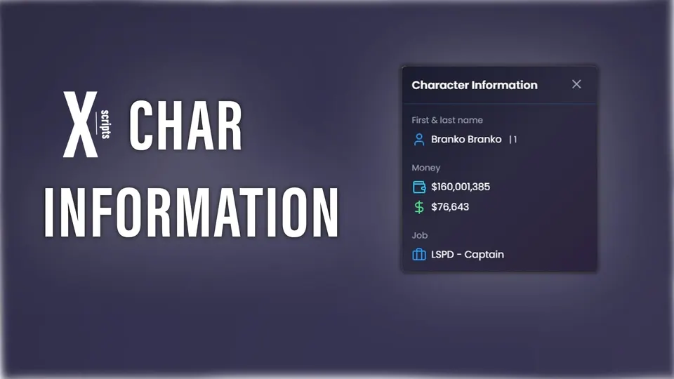 X Character Informations for FiveM