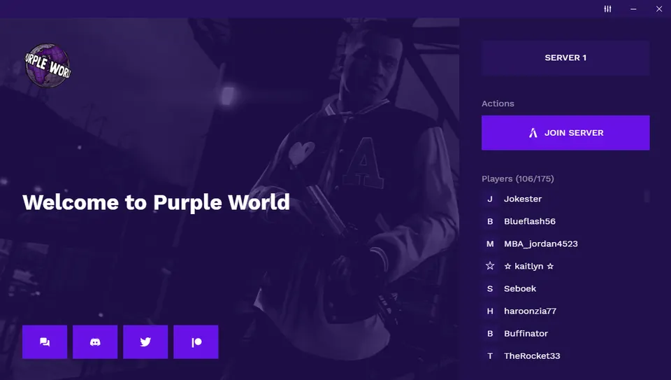 Purple World Launcher | FiveMX FiveM resource preview