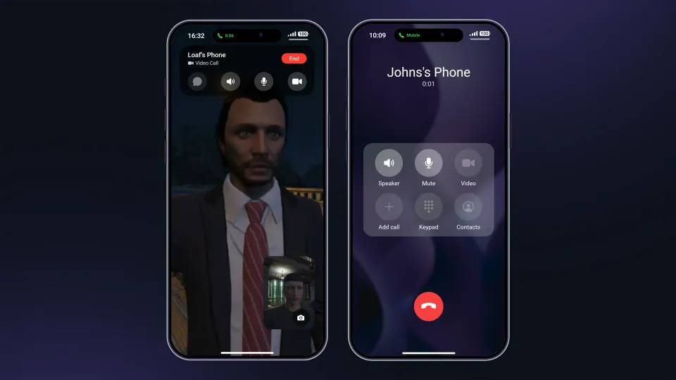 LB Phone v2 phone calls app interface