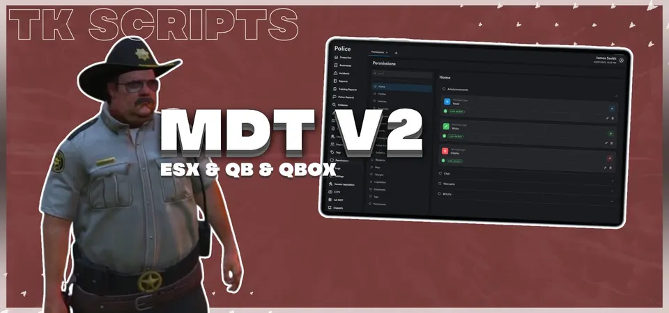 Vista previa del recurso TK MDT V2 FiveM 2