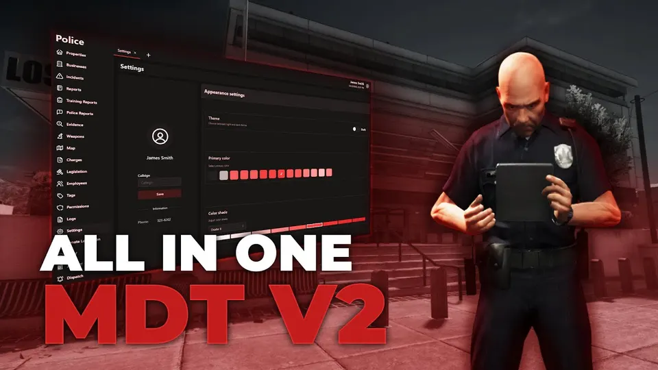 TK MDT V2 FiveM vista previa del recurso