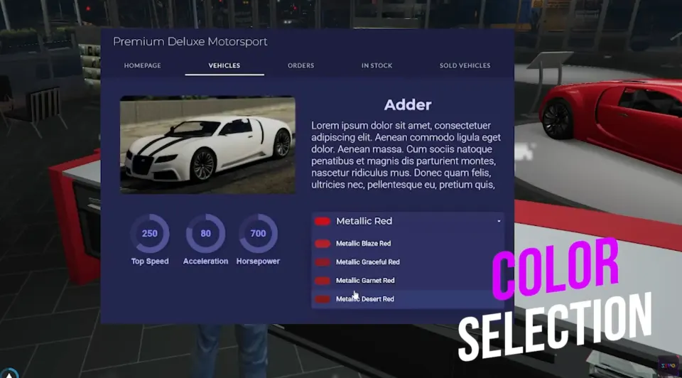 Zerio Cardealer FiveM resource preview 2