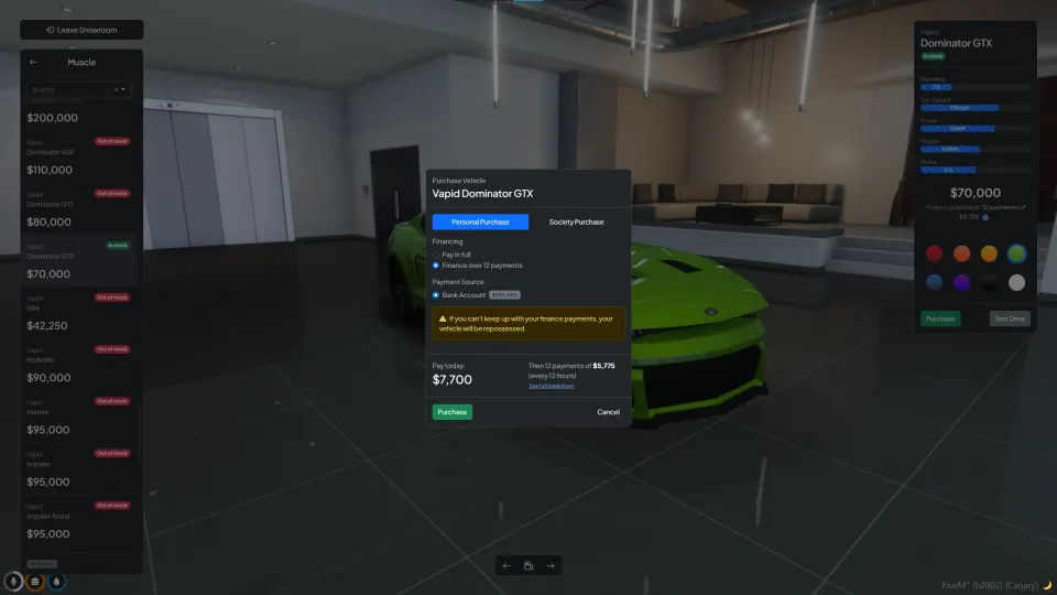 JG Dealerships FiveM Ressourcen-Vorschau 6