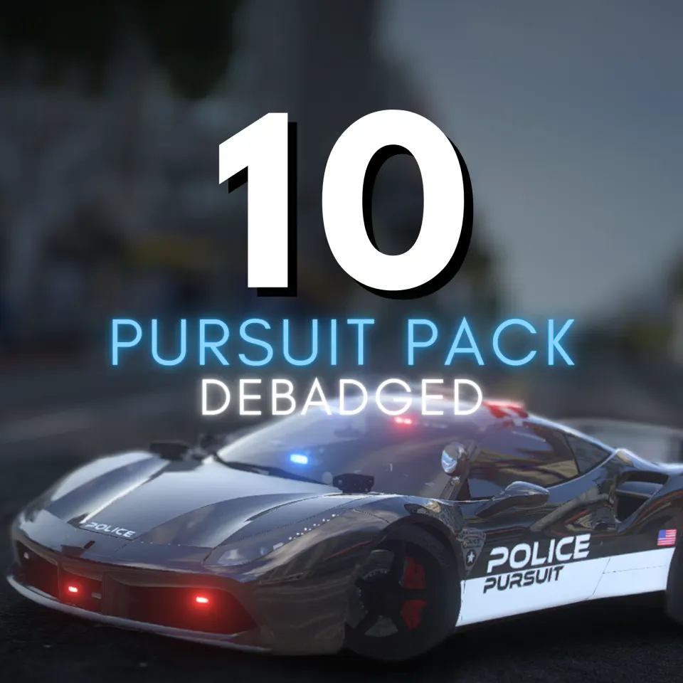 Debadged Police Pursuit Car Pack | 10 Vehicles FiveM resource preview