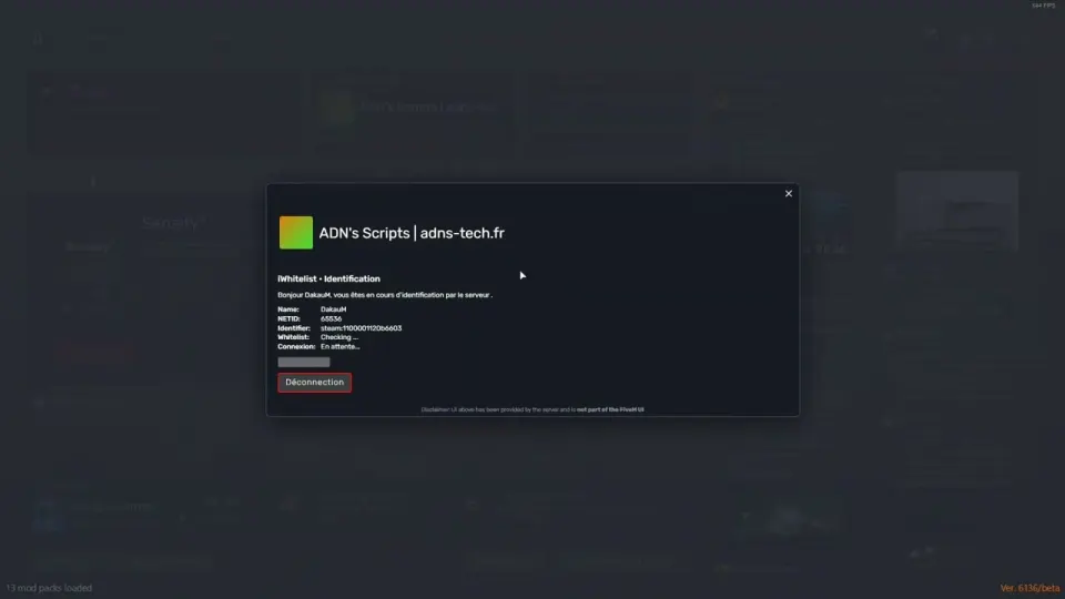 Vista previa del recurso del sistema de lista blanca de ADN FiveM 2