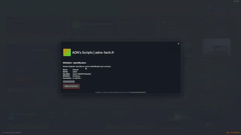 Vista previa del recurso del sistema de lista blanca de ADN FiveM 5