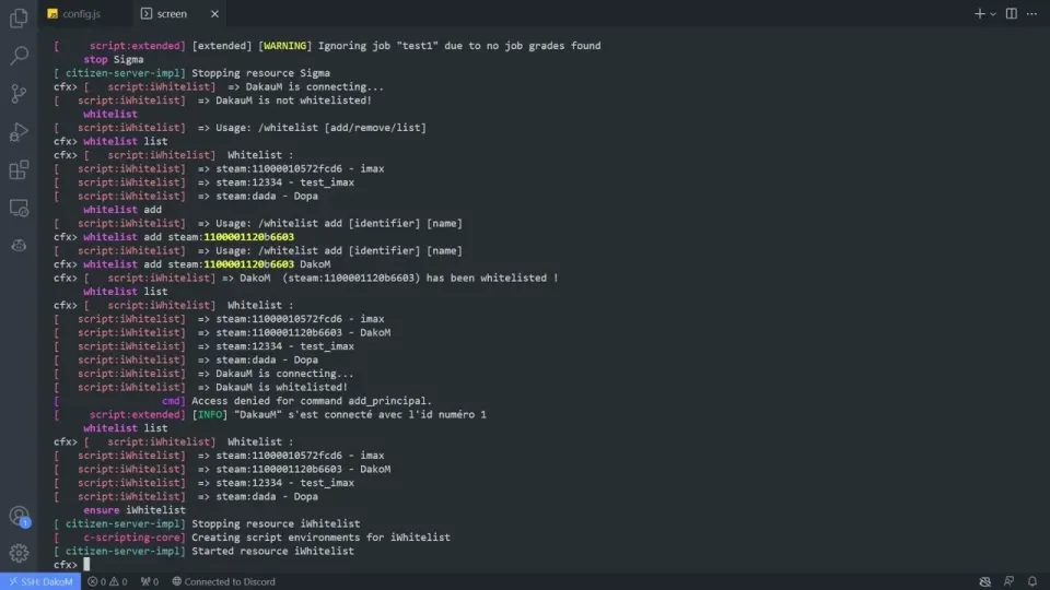 Vista previa del recurso del sistema de lista blanca de ADN FiveM 9