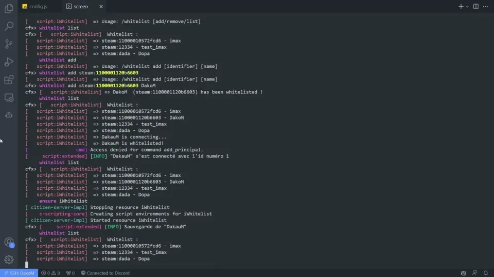 Vista previa del recurso del sistema de lista blanca de ADN FiveM 10
