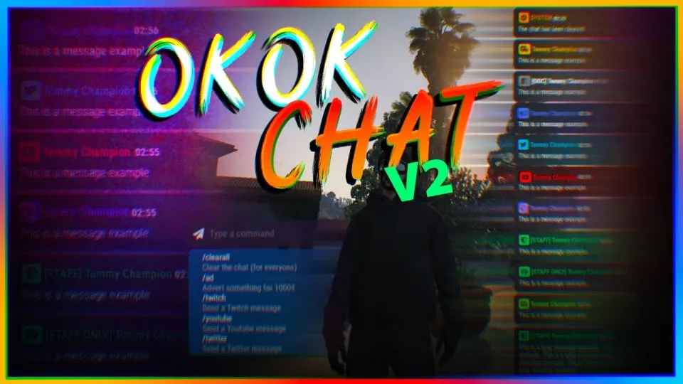 okok Chat V2 FiveM resource preview