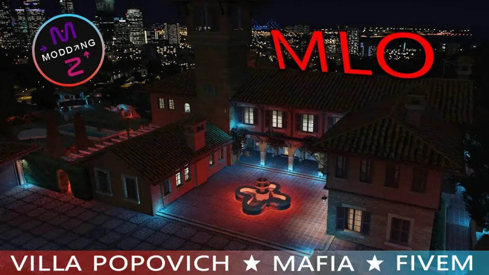 Extérieur de la villa mafia bratva MLO dans FiveM