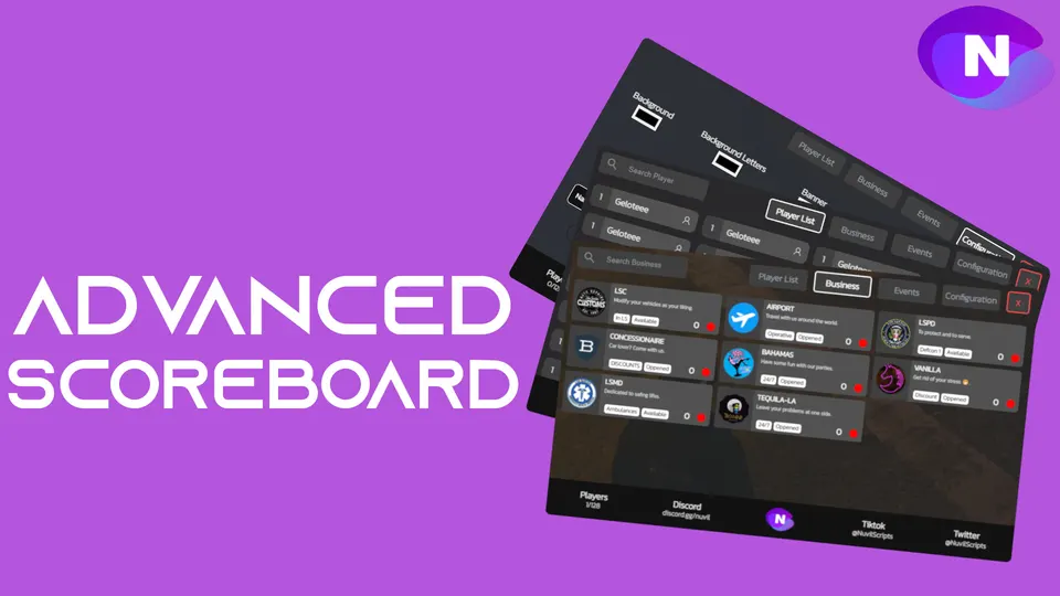 aScoreboard FiveM resource preview