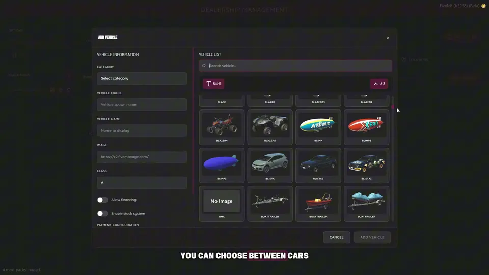 Origen Dealership System | Ventas Avanzadas de Vehículos para FiveM Vista previa del recurso 3