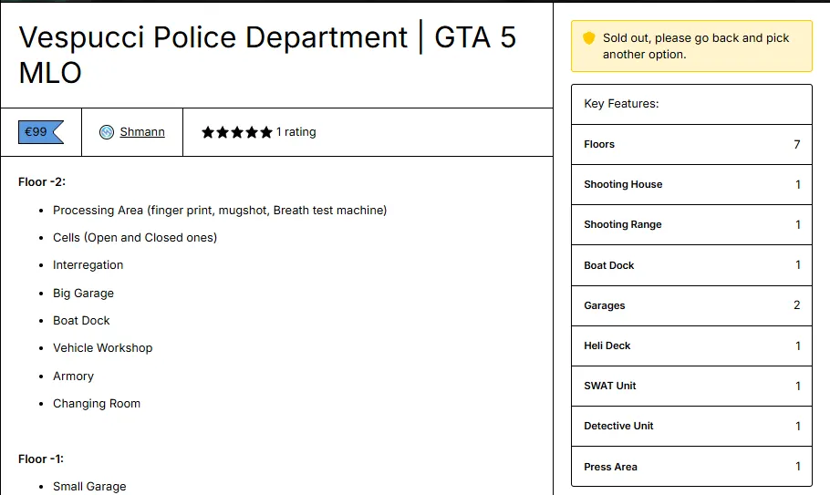 Vespucci Police Department | Custom Interior MLO by Shmann FiveM resource preview 5