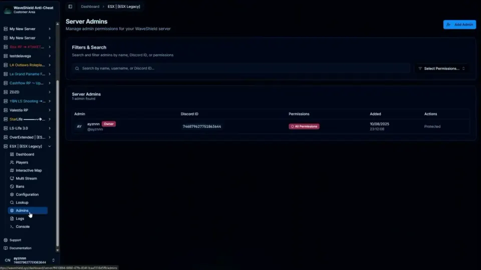 WaveShield V4 Anti-Cheat FiveM Ressourcen-Vorschau 5